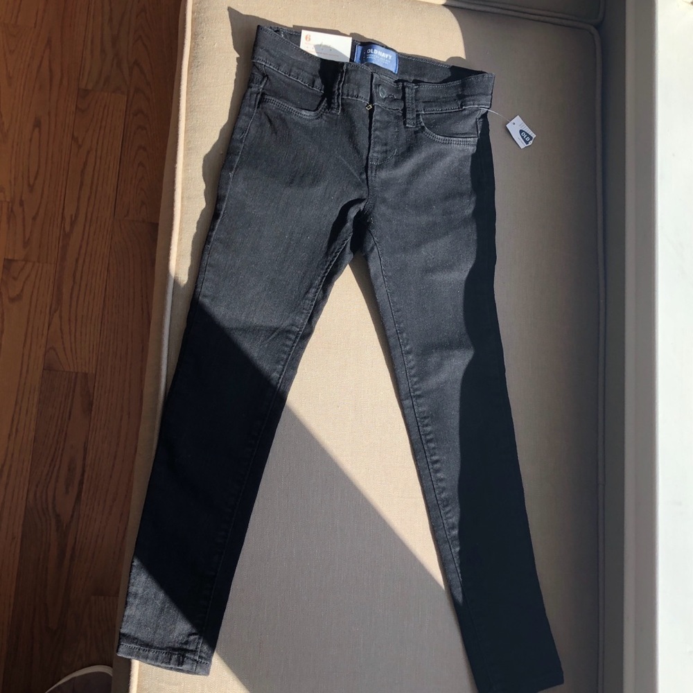 Girls Rockstar Jeggings Black Wash NEW Size 6